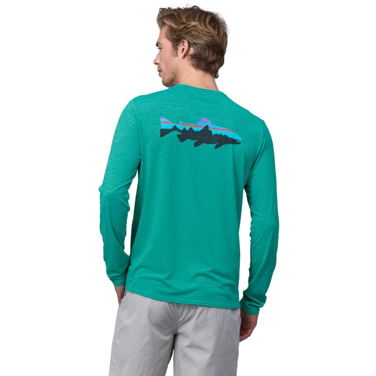 Patagonia Capilene Cool Daily Graphic Long Sleeve Shirt Waters - Men's - Image 3